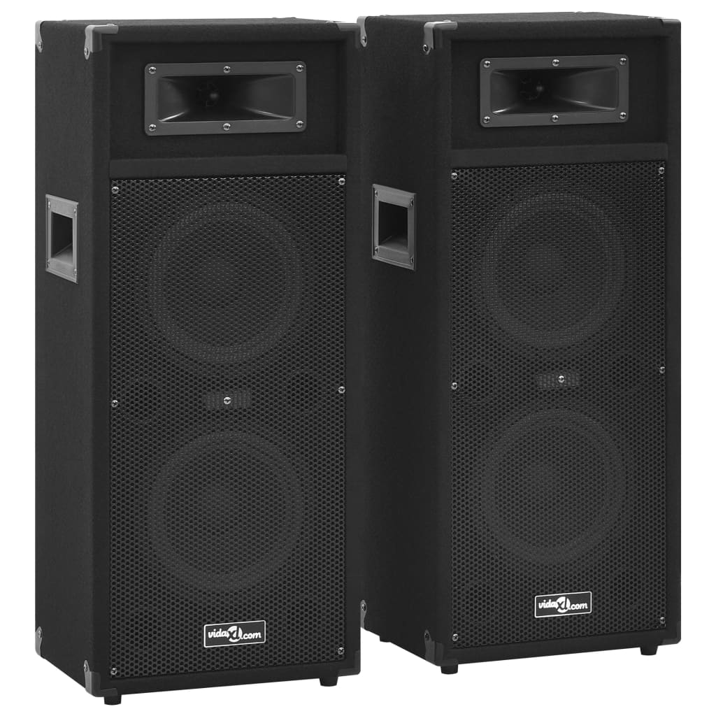 vidaXL Professional Passive Hifi Stage Speakers 2 pcs 1000 W Black 2