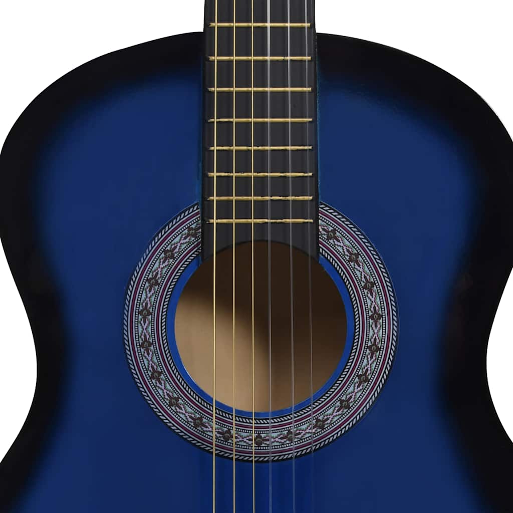 vidaXL Classical Guitar for Beginner with Bag Blue 3/4 36" 6