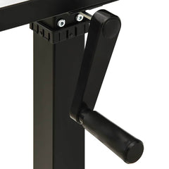 321719 vidaXL Manual Height Adjustable Standing Desk Frame Hand Crank Black 4