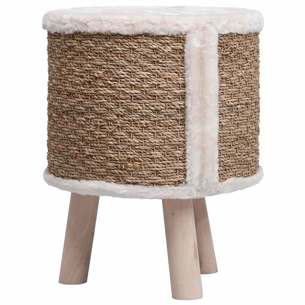 vidaXL Cat House with Wooden Legs 41 cm Seagrass 5
