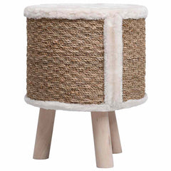 vidaXL Cat House with Wooden Legs 41 cm Seagrass 5