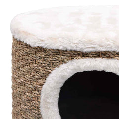 vidaXL Cat House with Wooden Legs 41 cm Seagrass 6