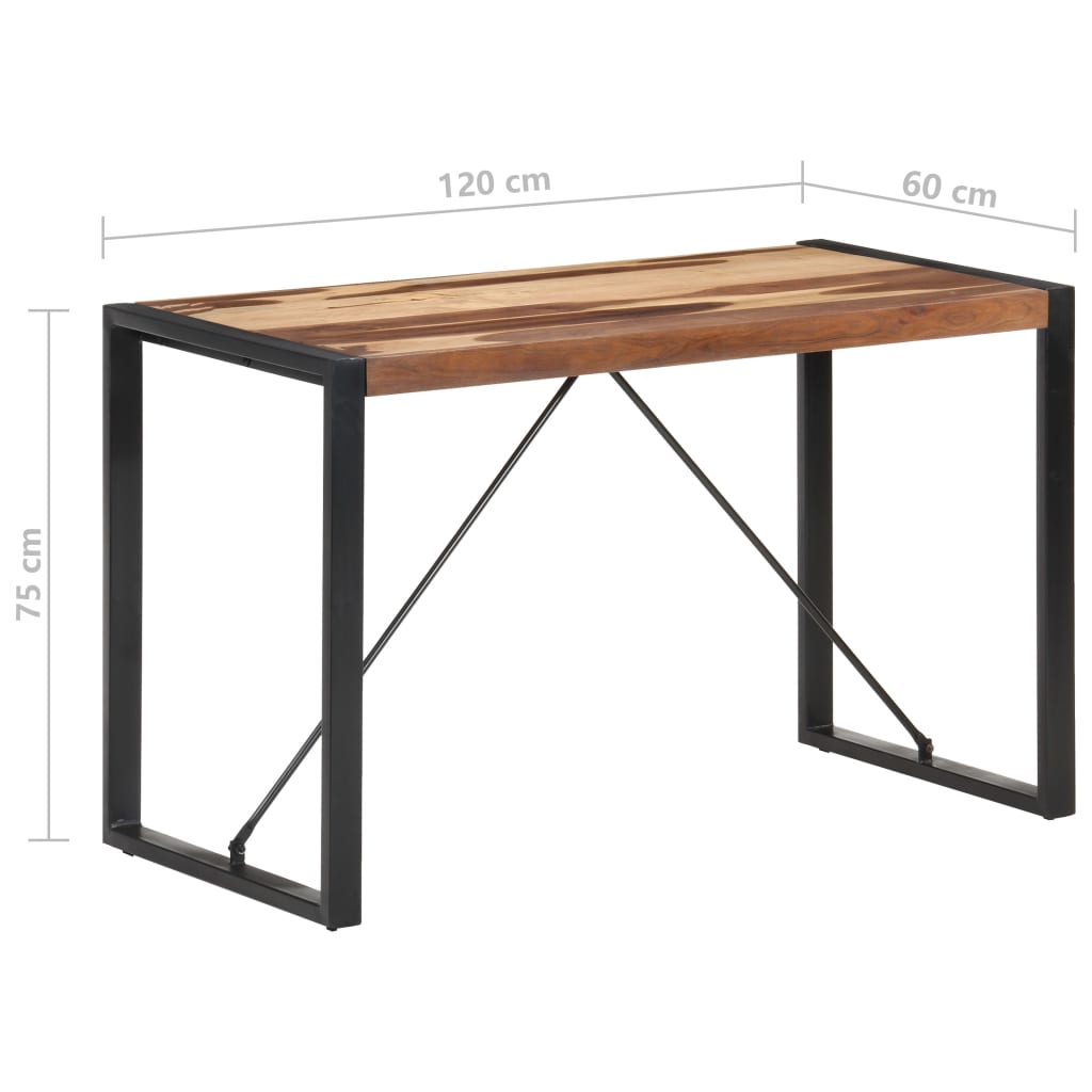 vidaXL Dining Table 120x60x75 cm Solid Wood 6