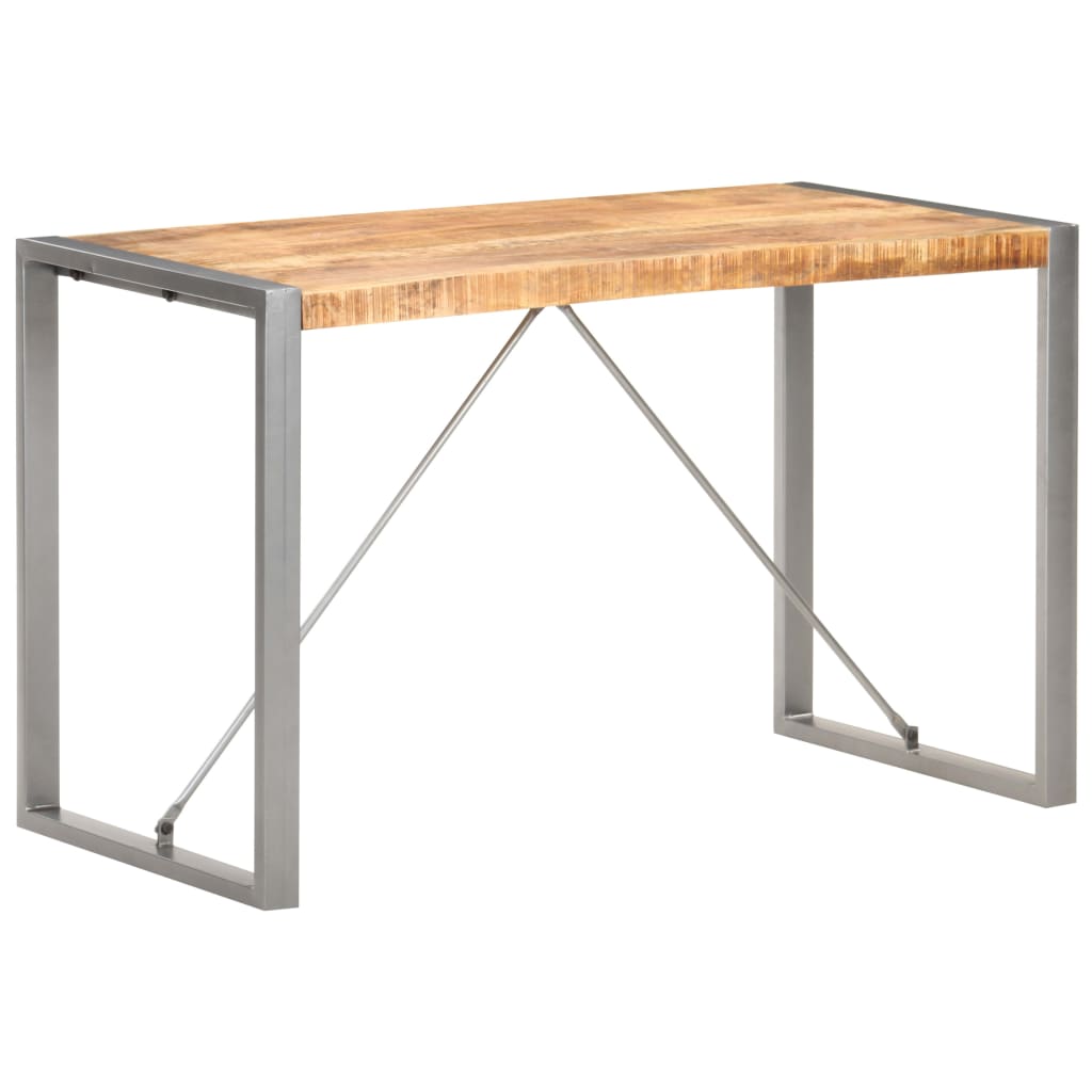 vidaXL Dining Table 120x60x75 cm Solid Rough Mango Wood 1
