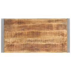 vidaXL Dining Table 120x60x75 cm Solid Rough Mango Wood 4