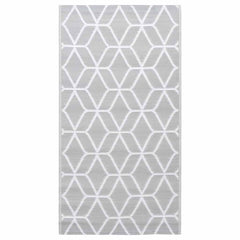 vidaXL Outdoor Carpet | Grey | Polypropylene | 120 x 180 cm | Pattern 2