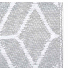 vidaXL Outdoor Carpet | Grey | Polypropylene | 120 x 180 cm | Pattern 4