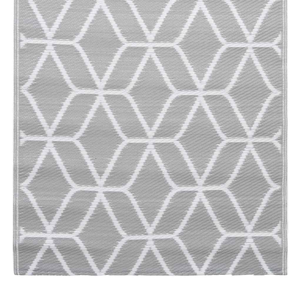 vidaXL Outdoor Carpet | Grey | Polypropylene | 120 x 180 cm | Pattern 5