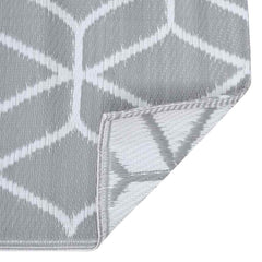 vidaXL Outdoor Carpet | Grey | Polypropylene | 120 x 180 cm | Pattern 6