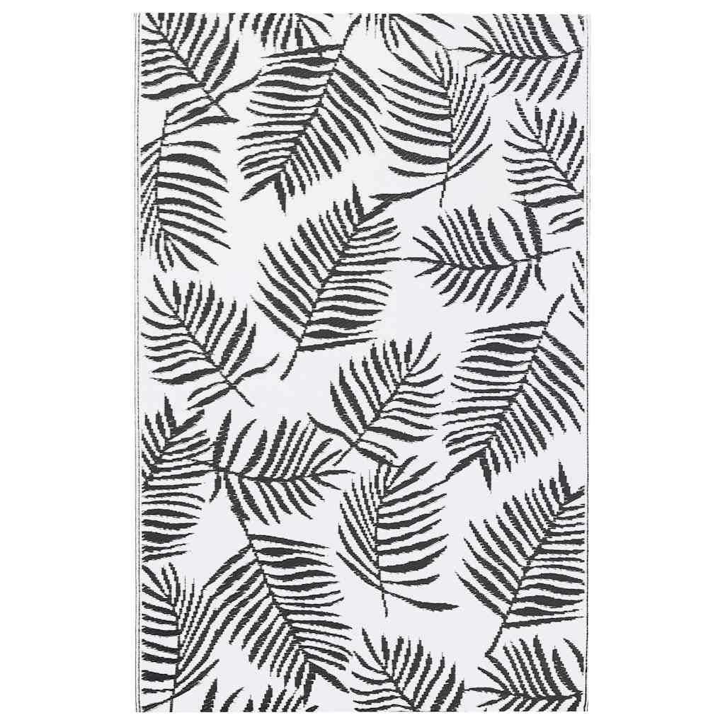 vidaXL Outdoor Carpet | White and Black | Polypropylene | Medium 2