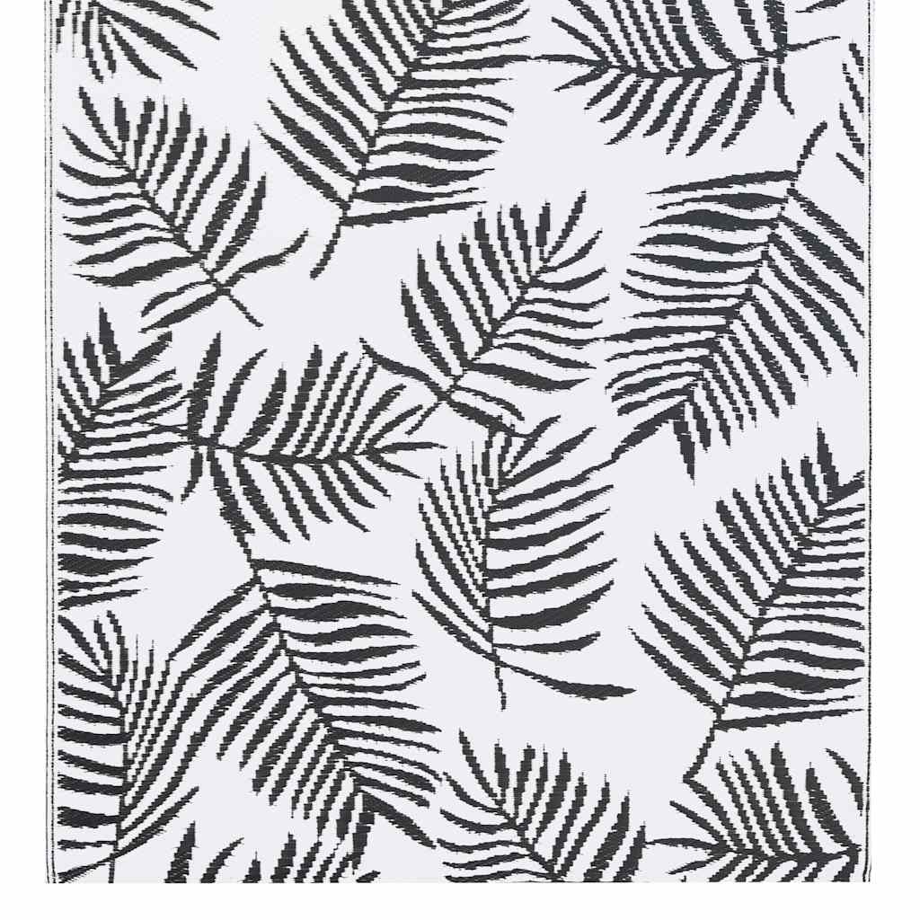 vidaXL Outdoor Carpet | White and Black | Polypropylene | Medium 4