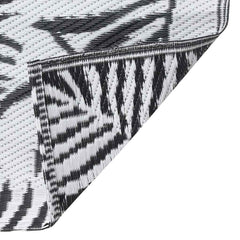 vidaXL Outdoor Carpet | White and Black | Polypropylene | Medium 6