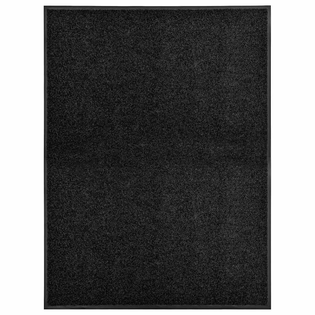 vidaXL Door Mat | Black | Polyamide with PVC backing | 90x120 cm | Doormat 1