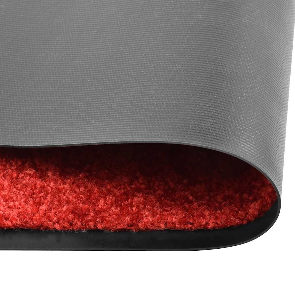 Doormat Washable 90x150 cm Red