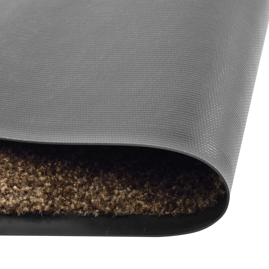 vidaXL Door Mat | Brown | Polyamide, PVC | Medium | Non-slip | Door Mat 2