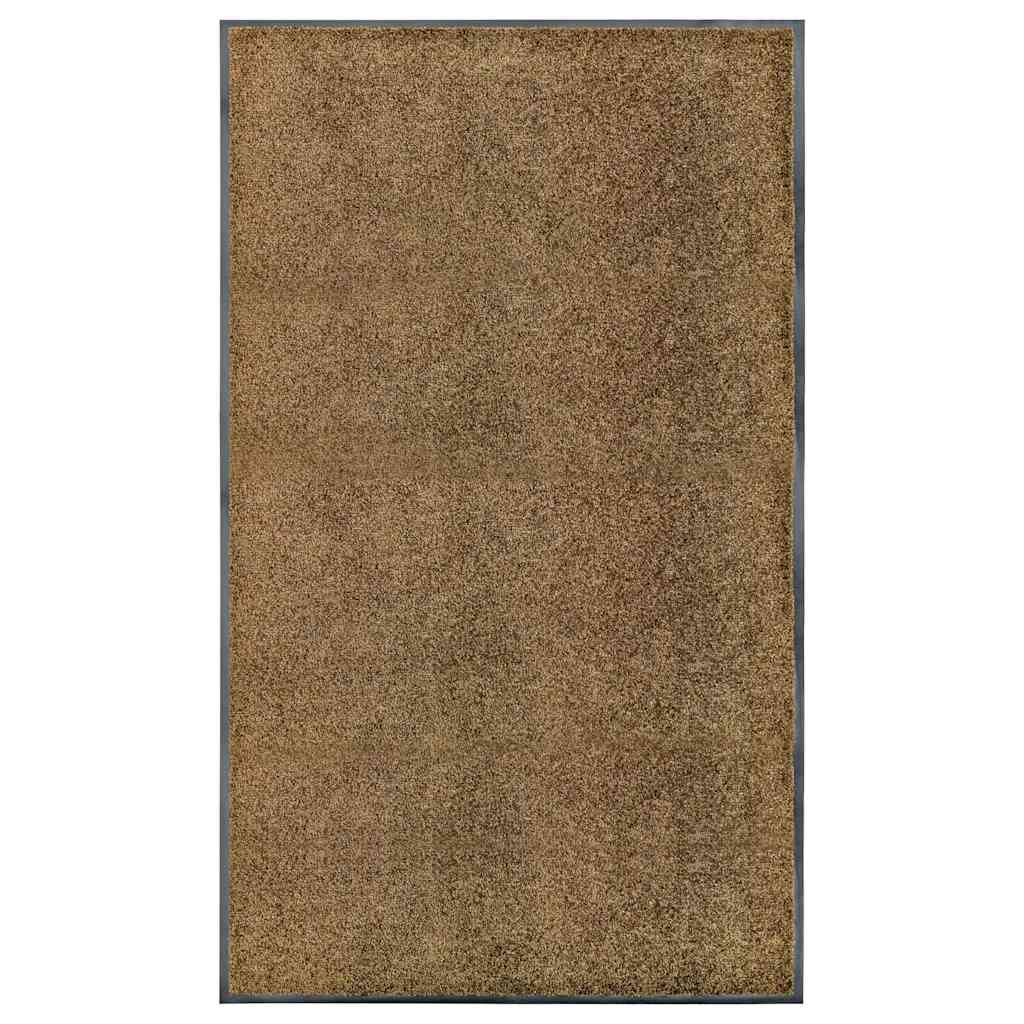 Doormat Washable 90x150 cm Brown
