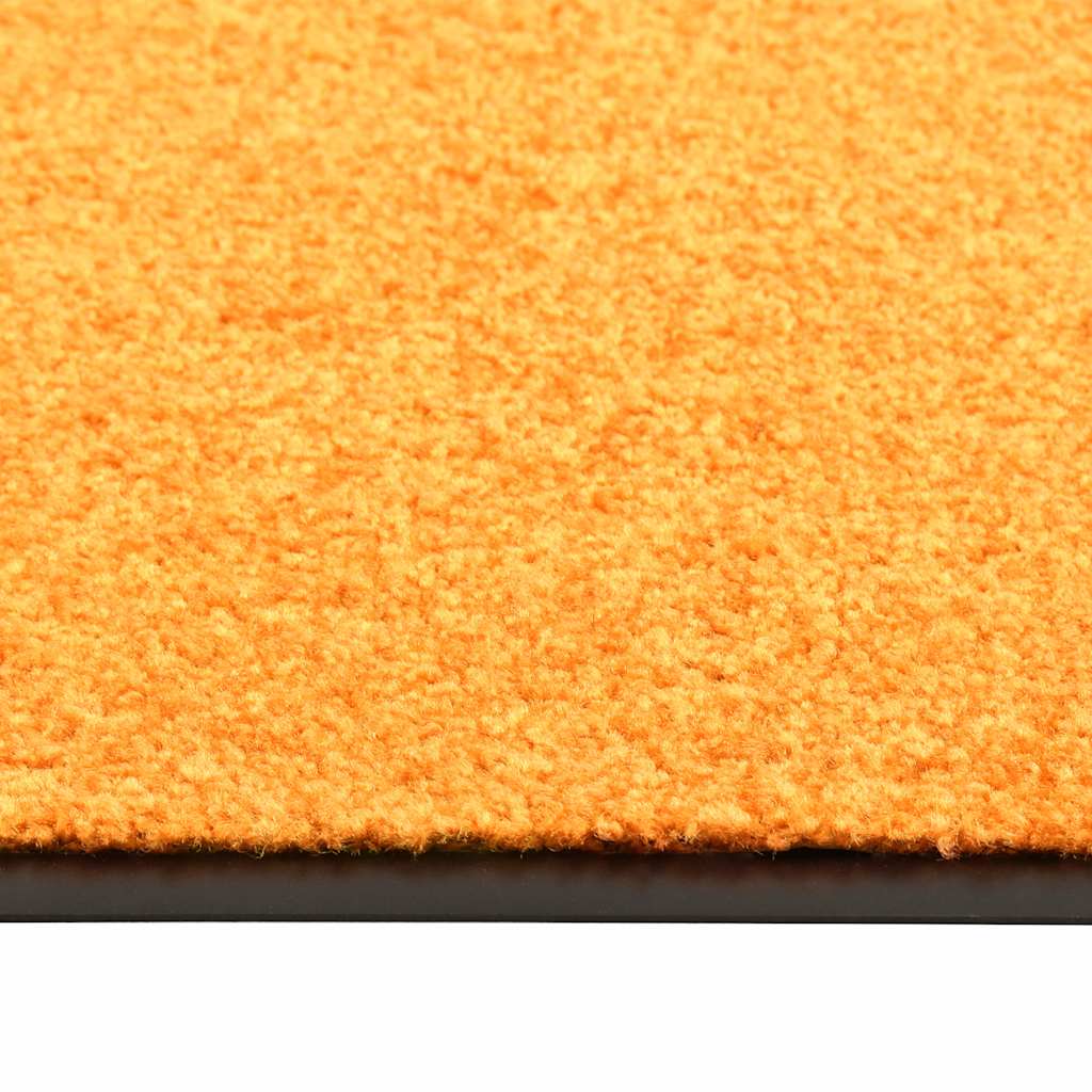 vidaXL Door Mat | Orange | 100% Polyamide, Non-slip PVC | 60 x 90 cm | Non-slip 3