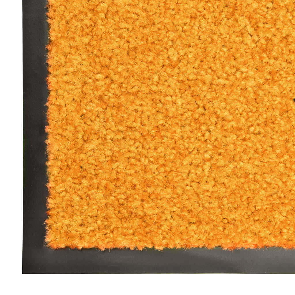 vidaXL Door Mat | Orange | 100% Polyamide, Non-slip PVC | 60 x 90 cm | Non-slip 5