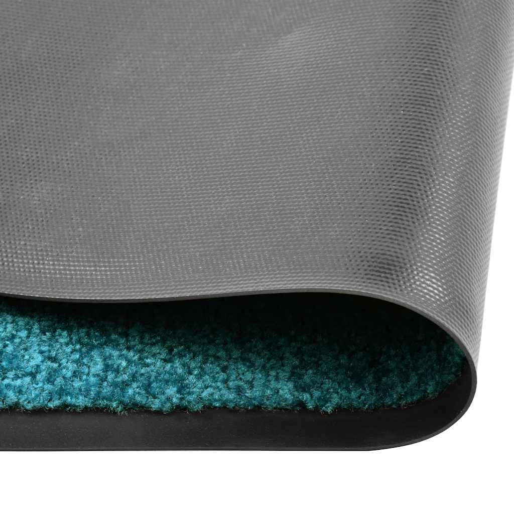 vidaXL Door Mat | Cyan | Polyamide | Large | Non-slip | Door Mat | Rectangular 2