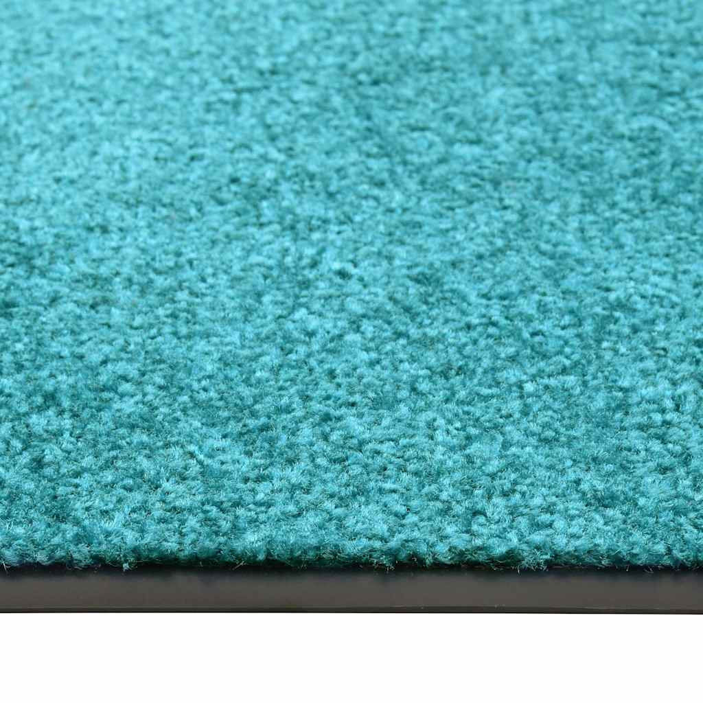 vidaXL Door Mat | Cyan | Polyamide | Large | Non-slip | Door Mat | Rectangular 4