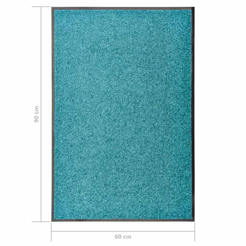vidaXL Door Mat | Cyan | Polyamide | Large | Non-slip | Door Mat | Rectangular 6