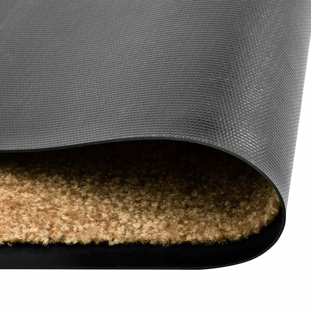 323464 vidaXL Doormat Washable Cream 60x90 cm 2