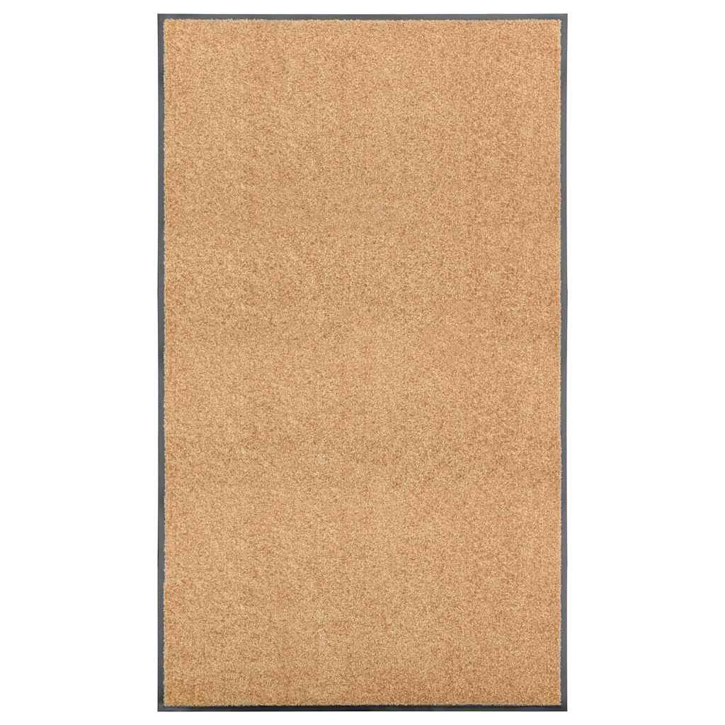 Doormat Washable 90x150 cm Cream
