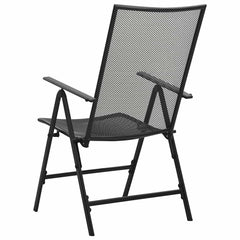 Mesh Folding Chairs Steel Anthracite 4