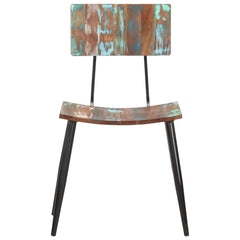 vidaXL Dining Chairs 4 pcs Solid Reclaimed Wood 3