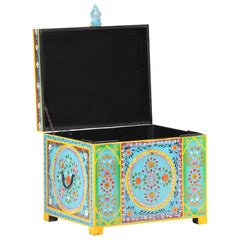 323540 vidaXL Hand Painted Storage Box 50x40x40 cm Solid Mango Wood 2