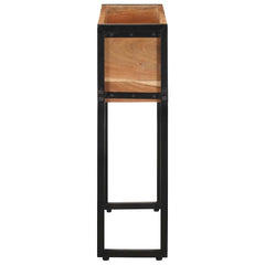vidaXL Planter | Natural Wood, Black | Solid Acacia Wood | Medium 3
