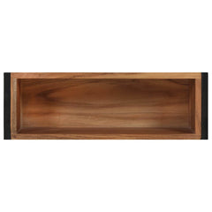 vidaXL Planter | Natural Wood, Black | Solid Acacia Wood | Medium 4