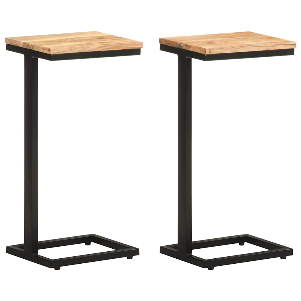 Side Tables 2 pcs 31,5x24,5x64,5 cm Solid acacia wood