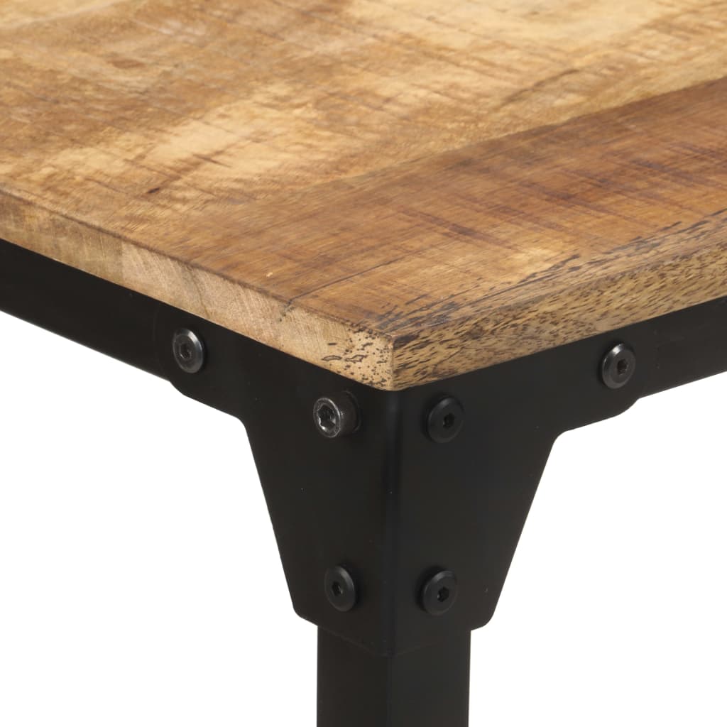 vidaXL Dining Table 140x70x76 cm Rough Mango Wood 4