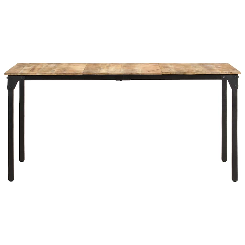 vidaXL Dining Table 160x80x76 cm Rough Mango Wood 2