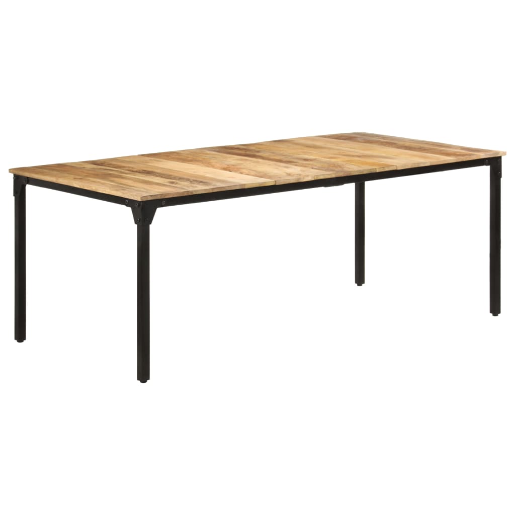 vidaXL Dining Table 200x100x76 cm Rough Mango Wood 1