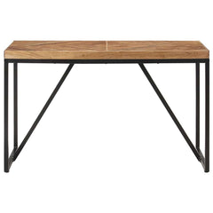 Dining Table Solid Acacia and Mango Wood Black 120 cm 60 cm