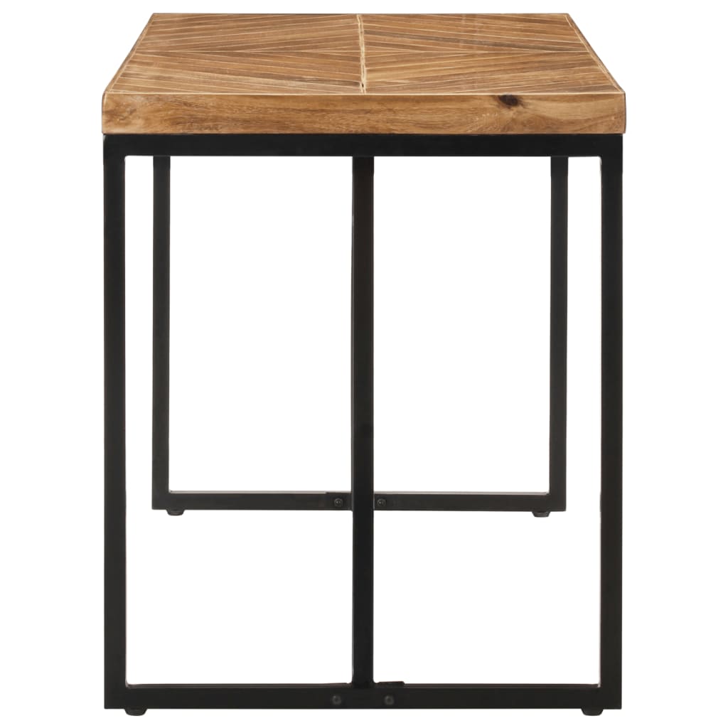vidaXL Dining Table 120x60x76 cm Solid Acacia and Mango Wood 3