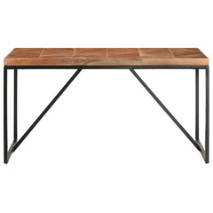 Dining Table Solid Acacia and Mango Wood Black 140 cm 70 cm