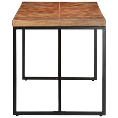 vidaXL Dining Table 140x70x76 cm Solid Acacia and Mango Wood 3