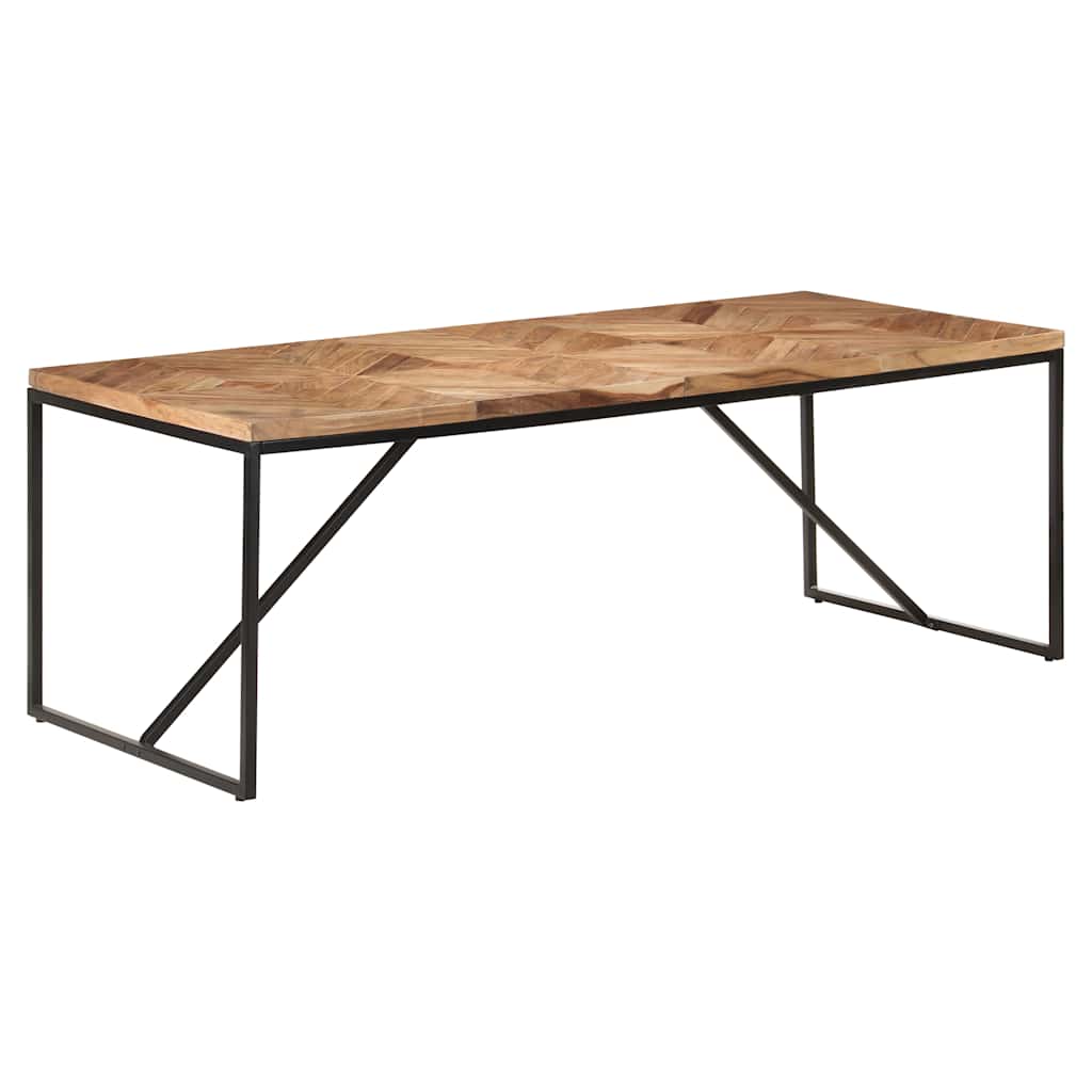 vidaXL Dining Table 200x90x76 cm Solid Acacia and Mango Wood 2
