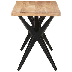 vidaXL Dining Table 120x60x76 cm Solid Acacia Wood 2