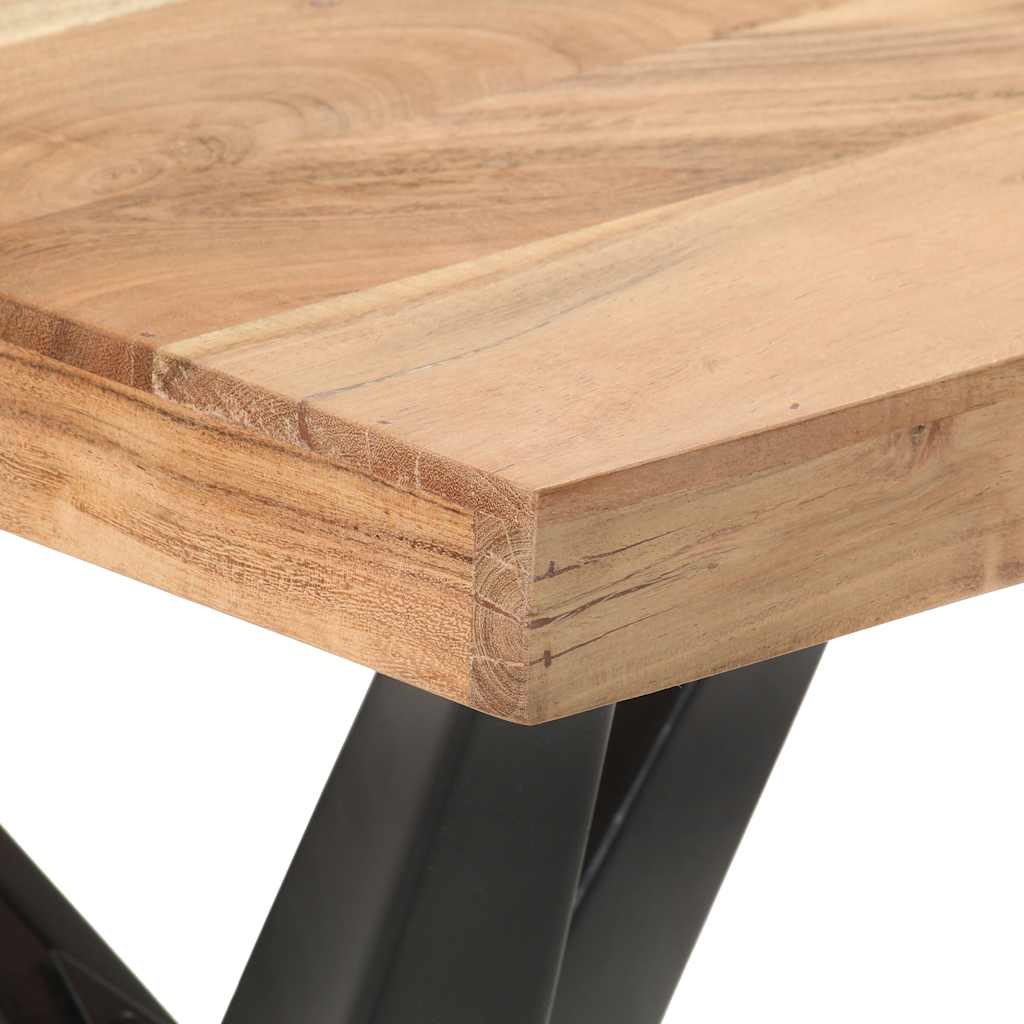 vidaXL Dining Table 120x60x76 cm Solid Acacia Wood 4