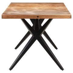 vidaXL Dining Table 160x80x76 cm Solid Acacia Wood 3