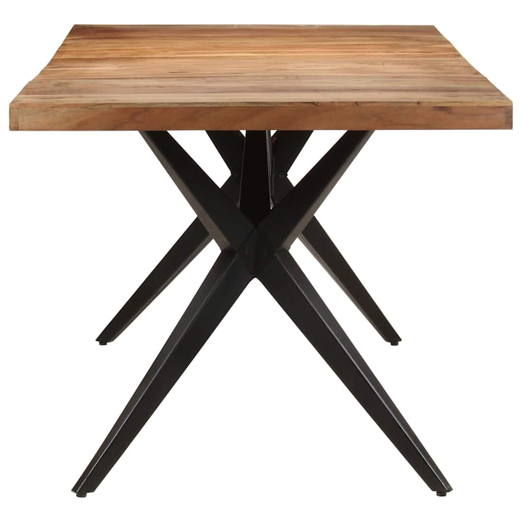 vidaXL Dining Table 200x90x76 cm Solid Acacia Wood 3