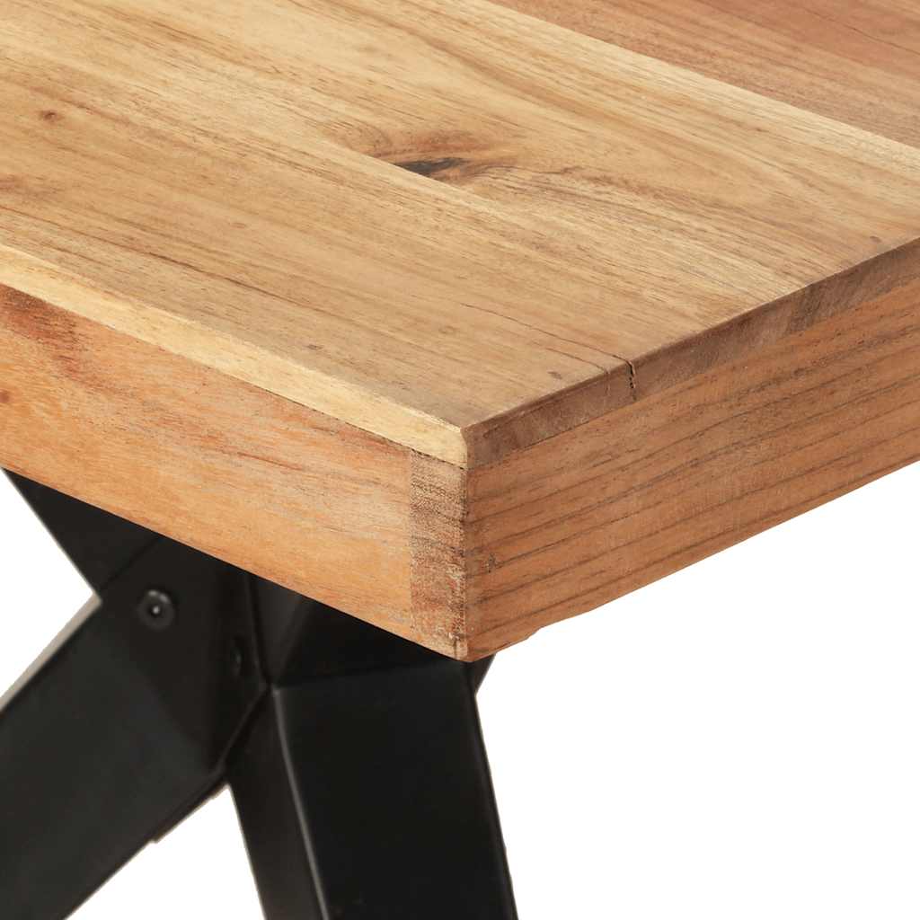vidaXL Dining Table 200x90x76 cm Solid Acacia Wood 5