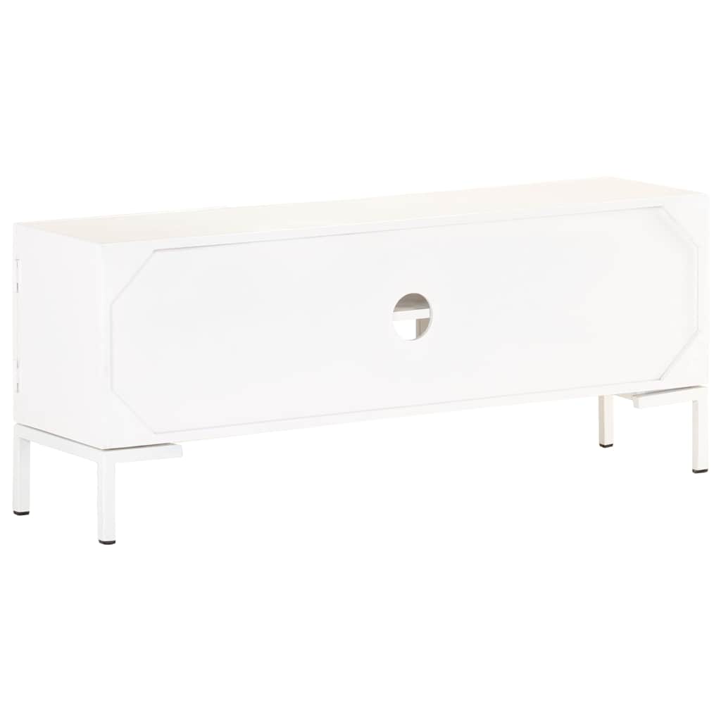 vidaXL TV Cabinet | White | Solid mango wood, powder-coated steel | Medium 5