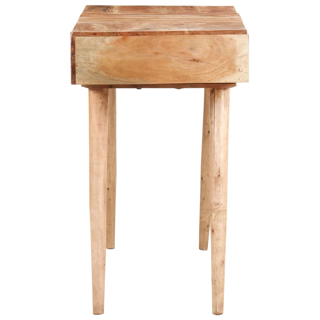 vidaXL Dressing Table with Mirror 112x45x76 cm Solid Acacia Wood 4
