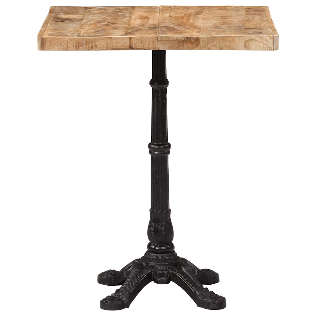 321084 vidaXL Bistro Table 60x60x77 cm Rough Mango Wood 5