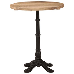321087 vidaXL Bistro Table Ø60x76 cm Rough Mango Wood 4